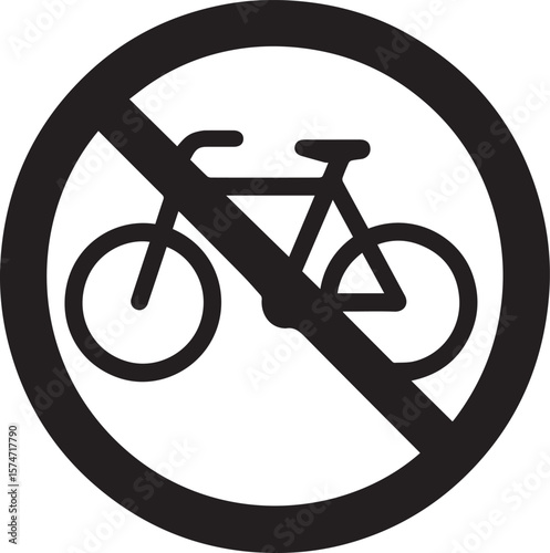 Symbolic Representation Bicycles Prohibited A Stark Visual Statement of Restriction and Safety Promoting Pedestrian Well being