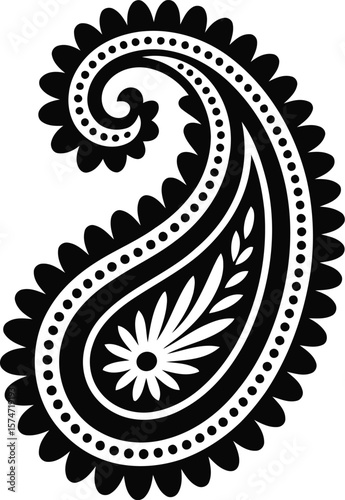 A paisley pattern isolated on white background