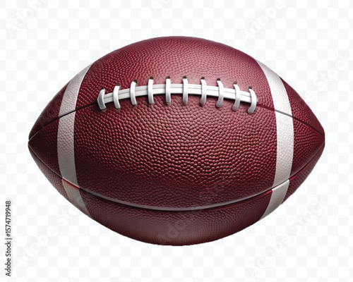 realistic 3d leather american football in different color style isolated on transparent background