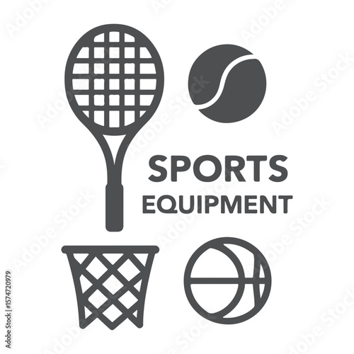 Vintage vector illustration of tennis and badminton rackets with balls, perfect for sport game and leisure activity icons