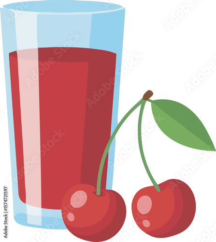 Refreshing Cherry Juice A Glass of Summer