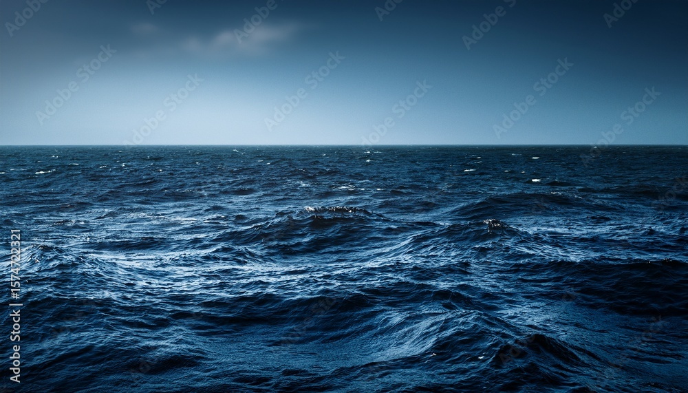 Fototapeta premium dark and blue ocean vast ocean and calm