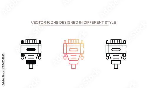 Dvi icon design with white background stock illustration