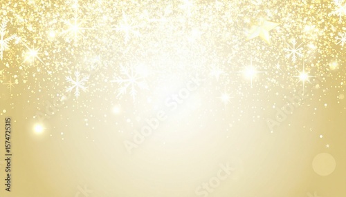 Golden sparkling festive background. Abstract Christmas for card or invitation.