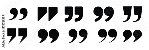 Quotation mark icon. punctuation typography design vector illustration