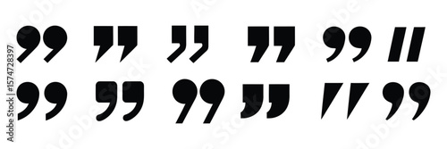 Quotation mark icon. punctuation typography design vector illustration