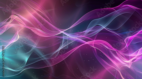 Elegant gradient background with soft flowing lines in purple and teal, ideal for keynote presentations.