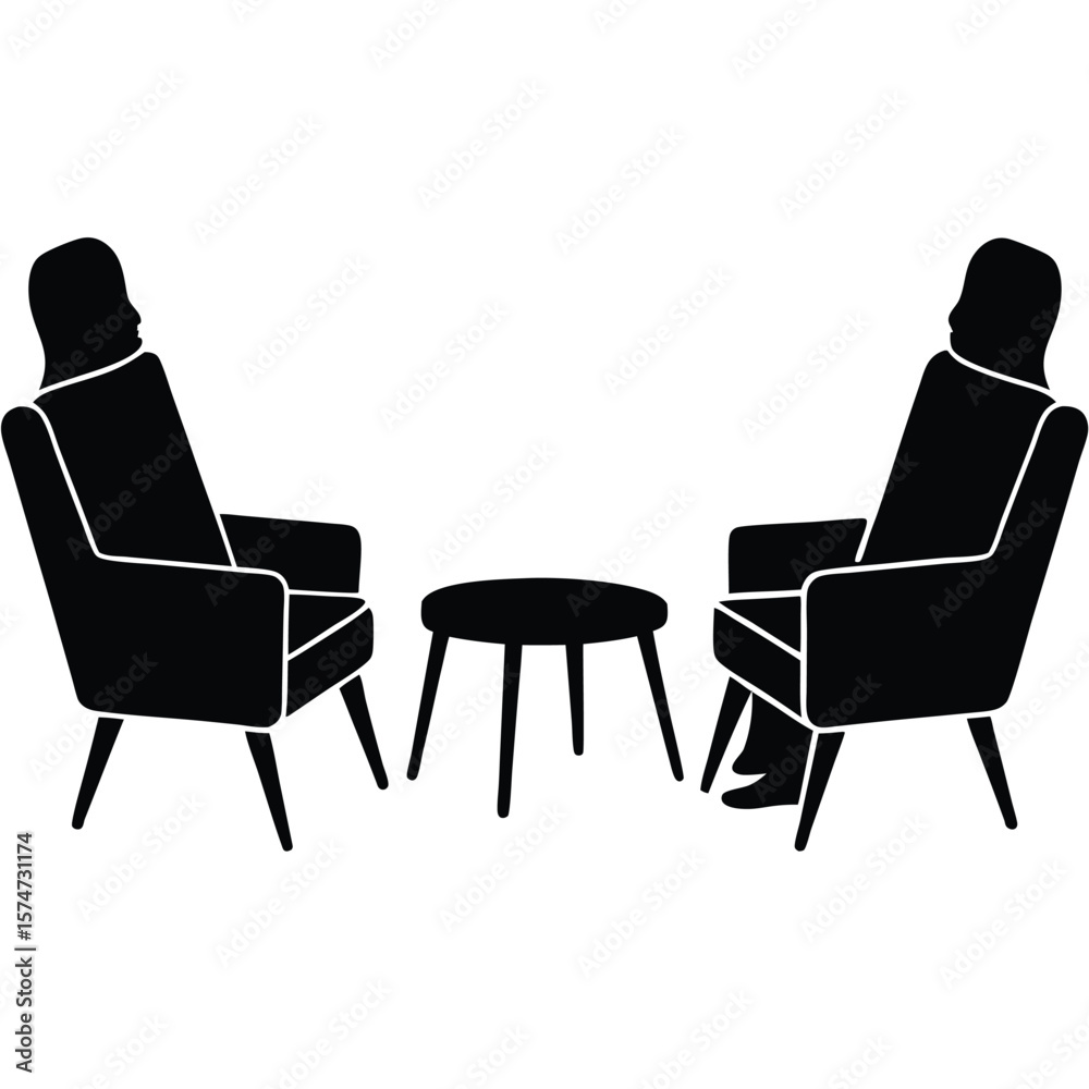 Fototapeta premium counseling session setup on white background