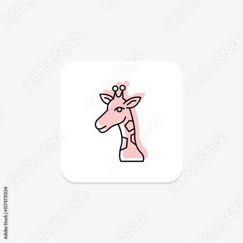 Giraffe, vector, pixel perfect, illustrator file