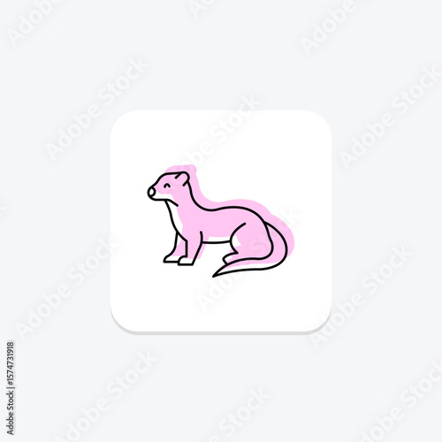 Weasel, vector, pixel perfect, illustrator file