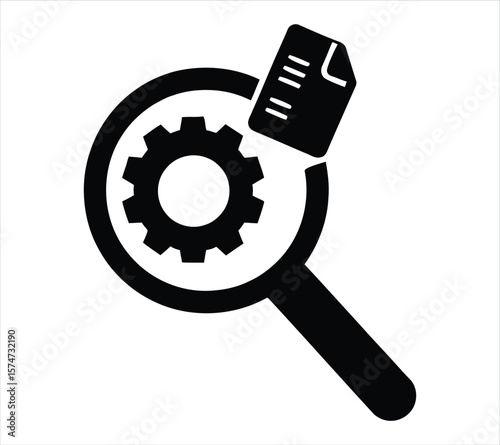High-Quality Vector of Magnifying Glass Silhouette