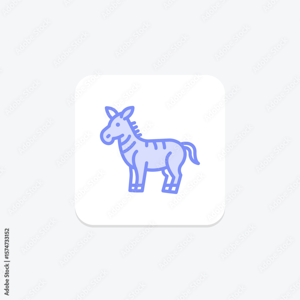 Fototapeta premium Zebra, vector, pixel perfect, illustrator file