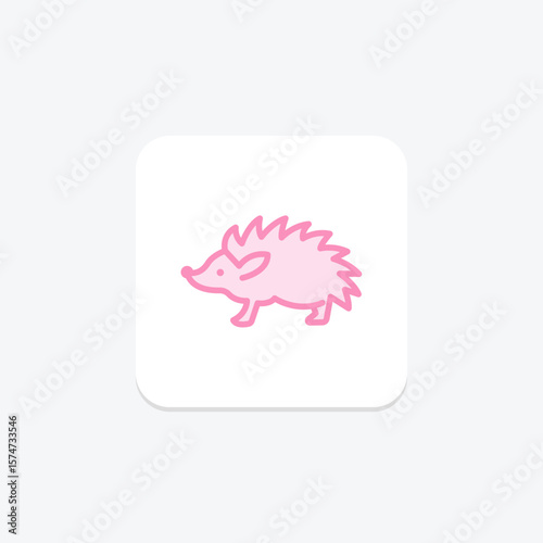 Porcupine, vector, pixel perfect, illustrator file