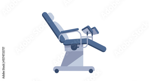 Illustration of Gynecological Exam Chair for Healthcare Facilities and Women's Health Services