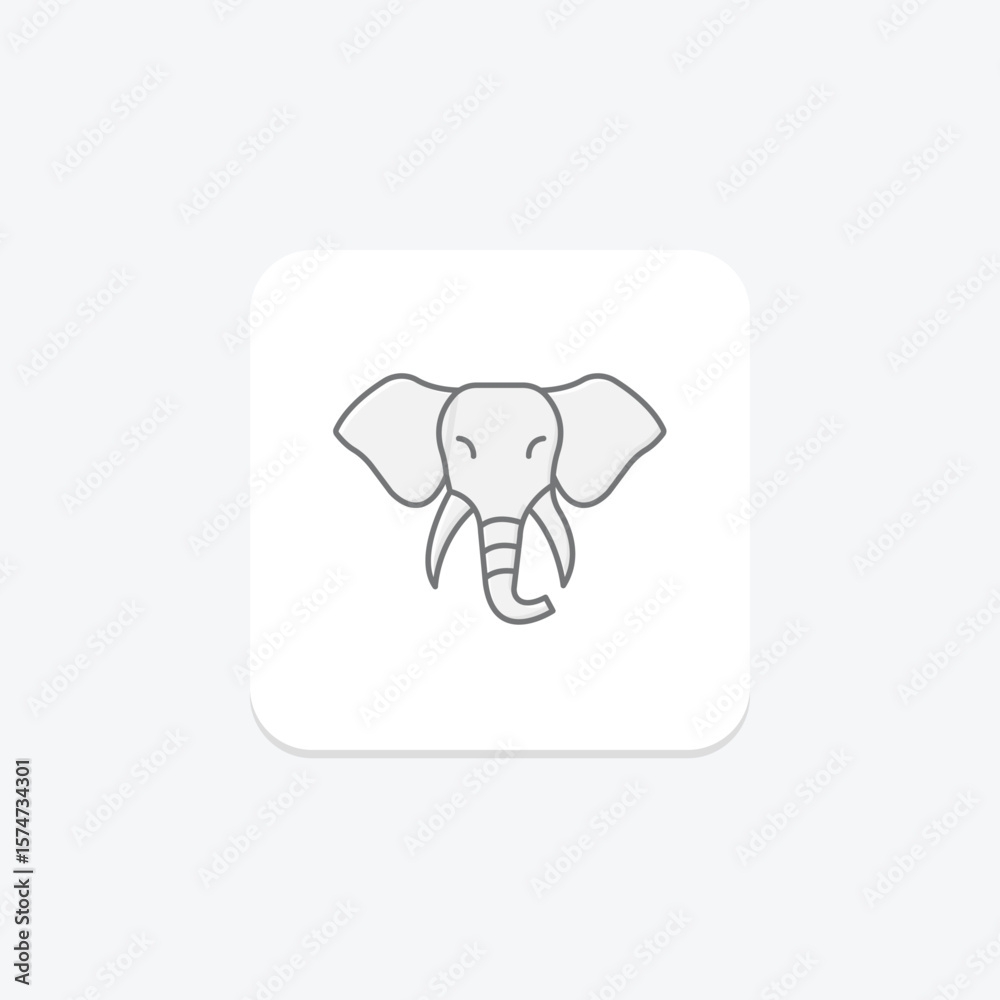 Fototapeta premium Elephant, vector, pixel perfect, illustrator file