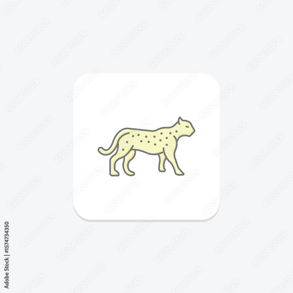 Fototapeta premium Leopard, vector, pixel perfect, illustrator file