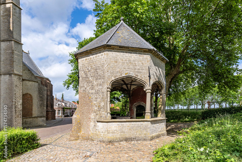historic cistern in the city of Veere, Netherlands
