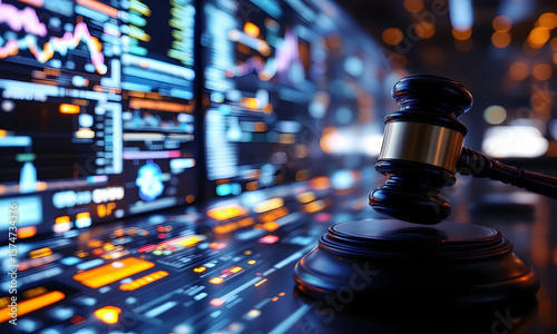 Digital justice system gavel technology