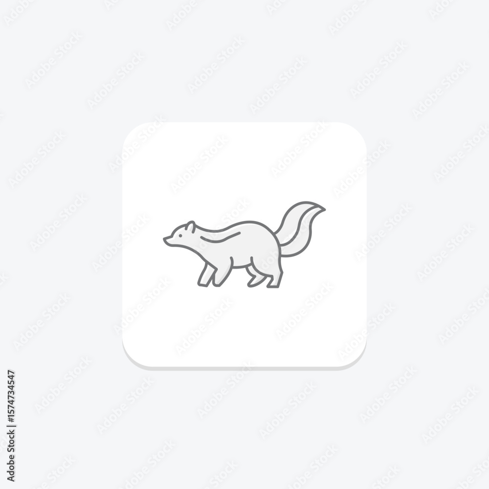 Fototapeta premium Skunk, vector, pixel perfect, illustrator file