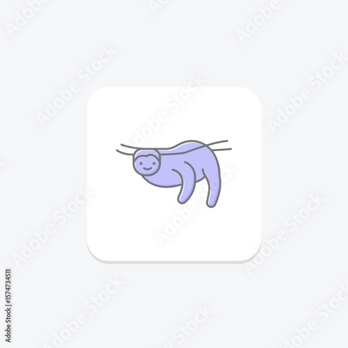 Sloth, vector, pixel perfect, illustrator file
