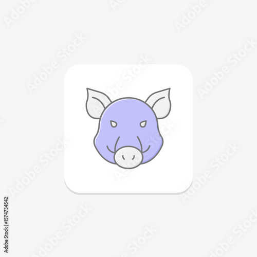 Boar, vector, pixel perfect, illustrator file