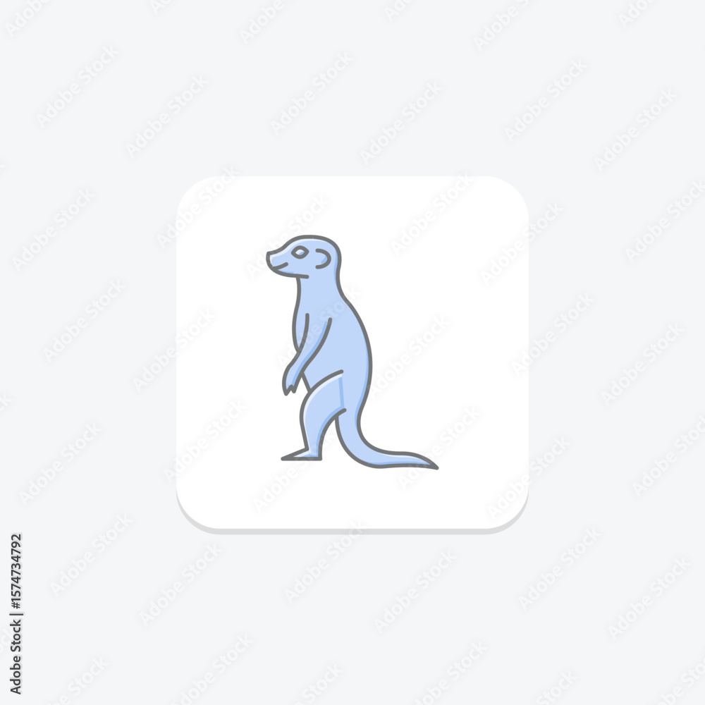 Obraz premium Meerkat, vector, pixel perfect, illustrator file