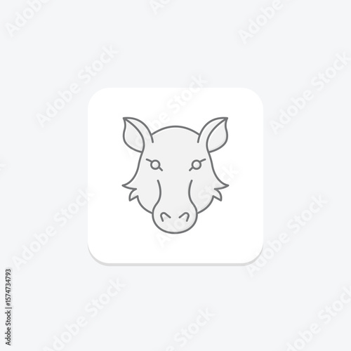 Warthog, vector, pixel perfect, illustrator file