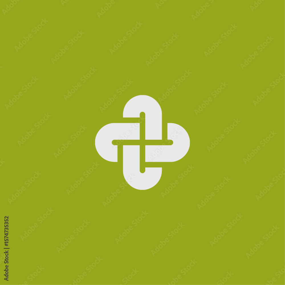 Obraz premium Abstarct Shape icon logo flat vector design