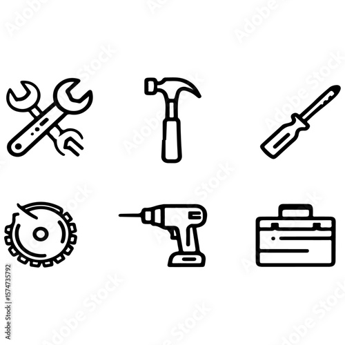 tools icon set