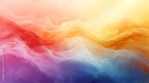 Abstract colorful, flowing design with soft, blended hues.