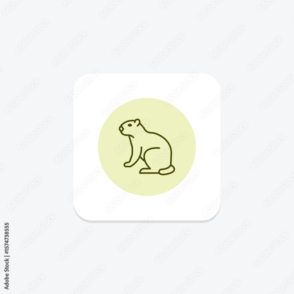 Fototapeta premium Marmot, vector, pixel perfect, illustrator file