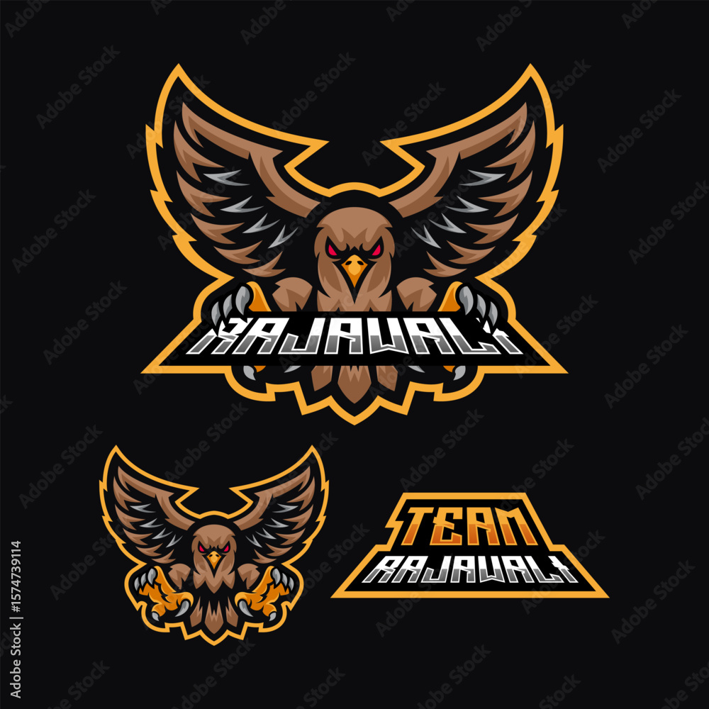 Fototapeta premium Eagle Mascot E sport Logo Design