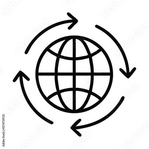 global vector illustration on a background