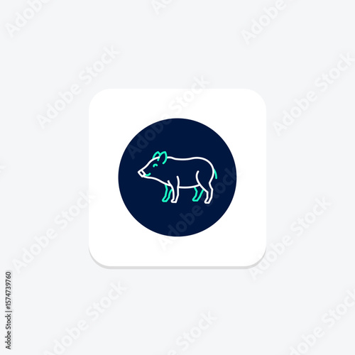Bush Pig, vector, pixel perfect, illustrator file