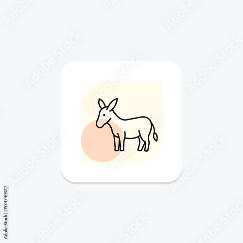 Wild Donkey, vector, pixel perfect, illustrator file