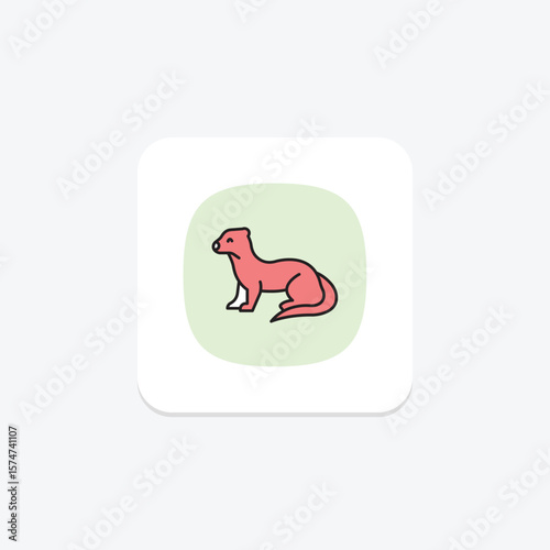 Weasel, vector, pixel perfect, illustrator file
