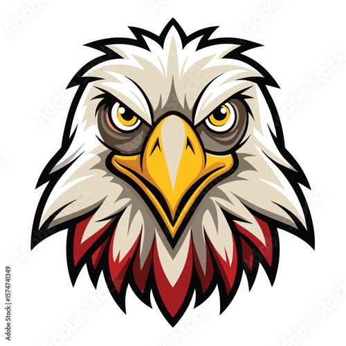 Wallpaper Mural Cartoon eagle head, fierce expression Torontodigital.ca