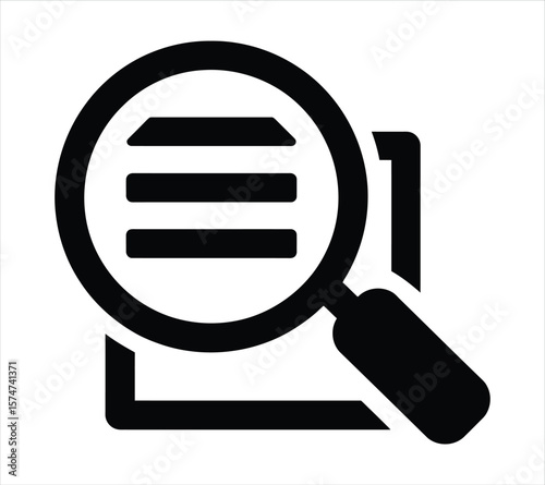 Vector Magnifying Glass with Clean White Background