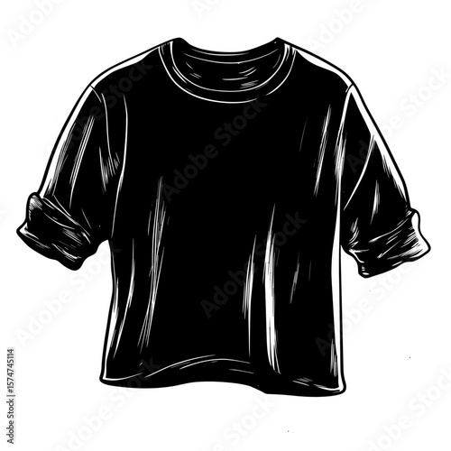Black clothing, funeral and ritual services icon in sketch style