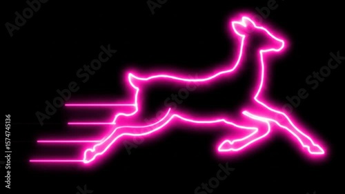 neon sign on the black background