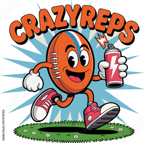 Crazy reps football spray can t shirt