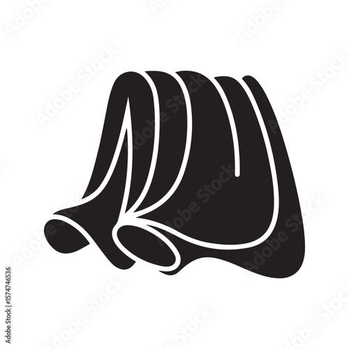 Soft Fabric or Blanket Silhouette for Comfort and Textile Design Concepts