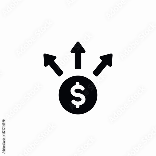 dollar transaction expansion icon sign vector