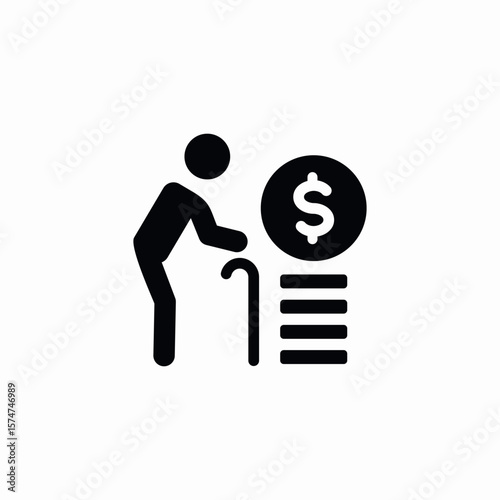 elder savings plan icon sign vector