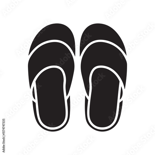 Comfortable Summer Flip Flops or Sandals Silhouette for Beach and Casual Wear