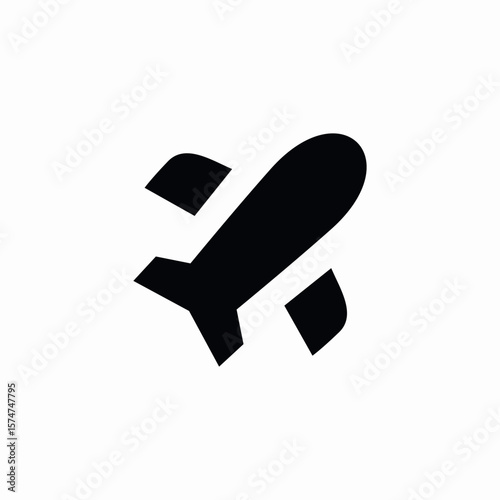 plane flying icon sign vector