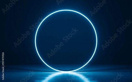 abstract blue background with glowing circles