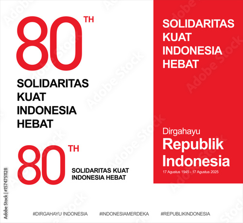 80th Independence Day Indonesia Poster
