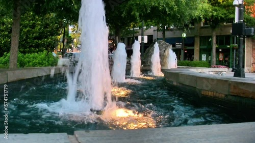 Downtown city water fountain in Greenville SC