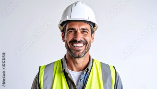 A joyful construction worker portrait